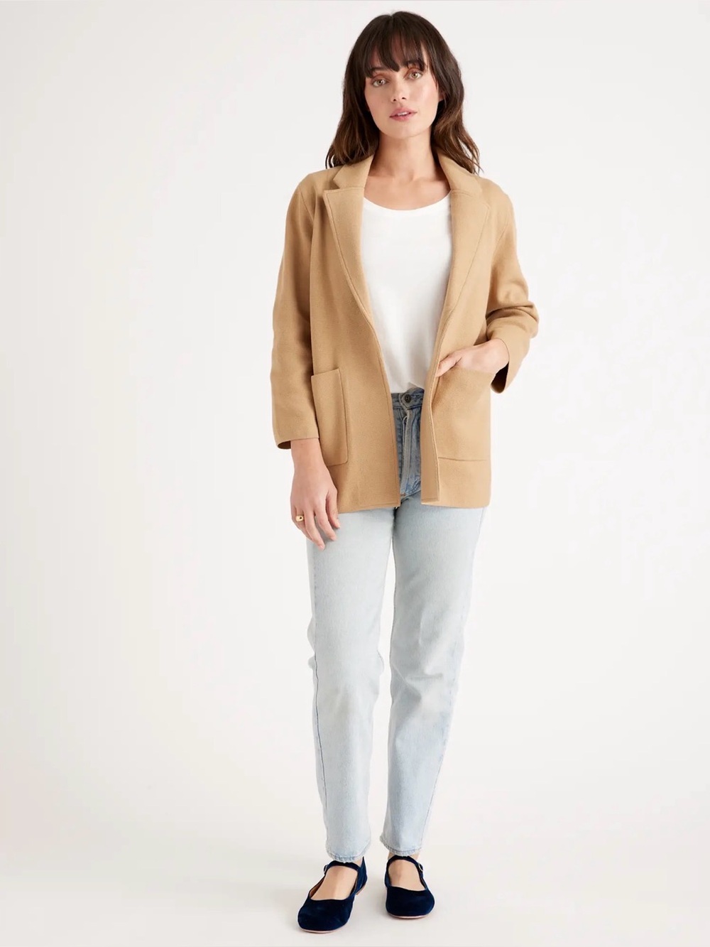 Quince 100% Organic Cotton Knit Blazer